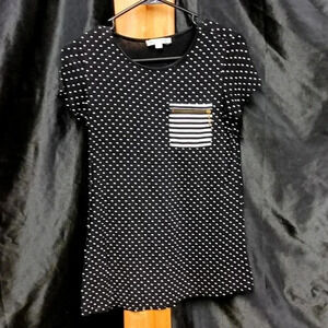 Polka dot with zipper pocket de  collection size extra small T-shirt